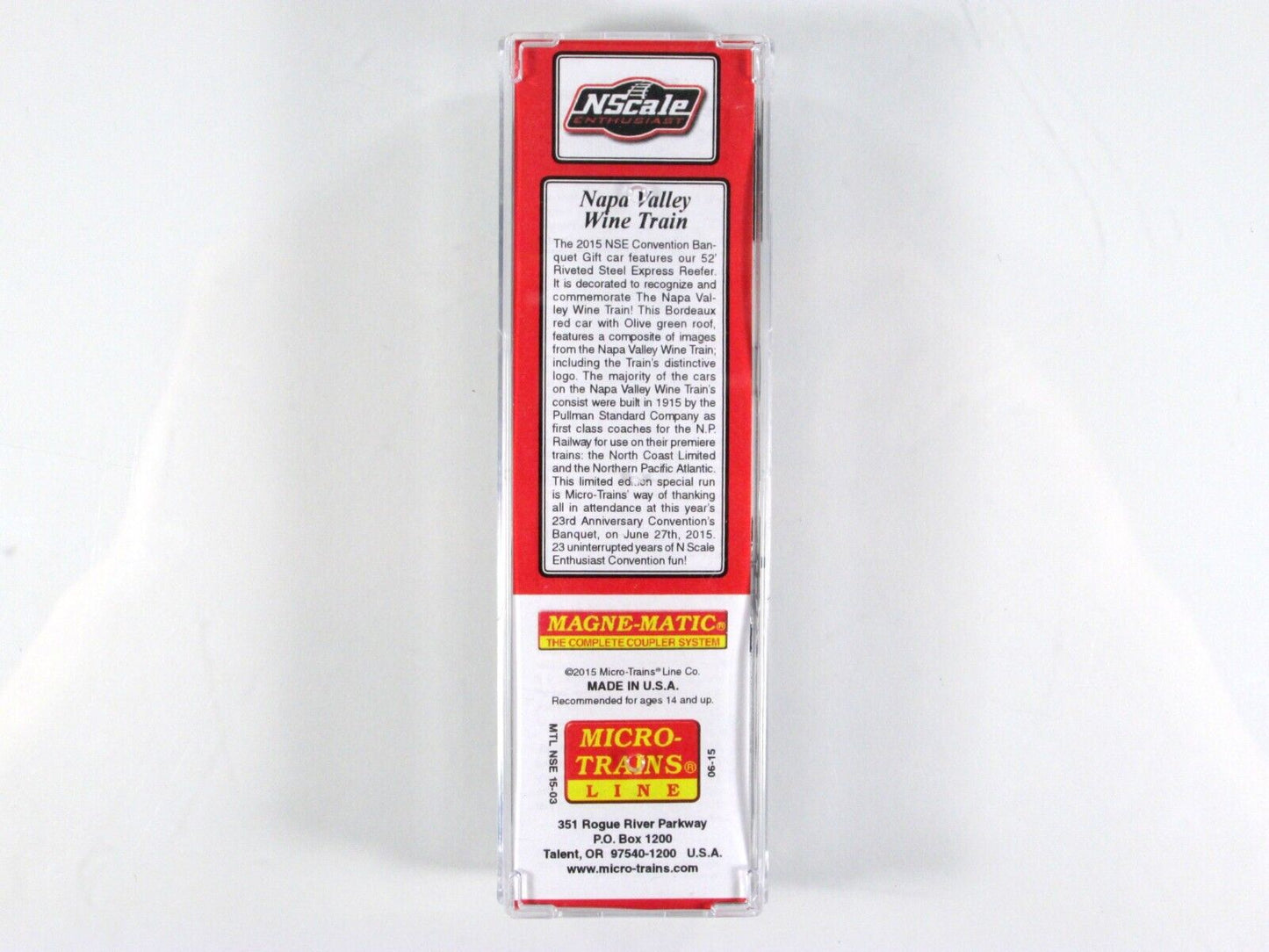 N Scale ***NAPA VALLEY WINE TRAIN*** Express Reefer -Micro Trains Special **RARE