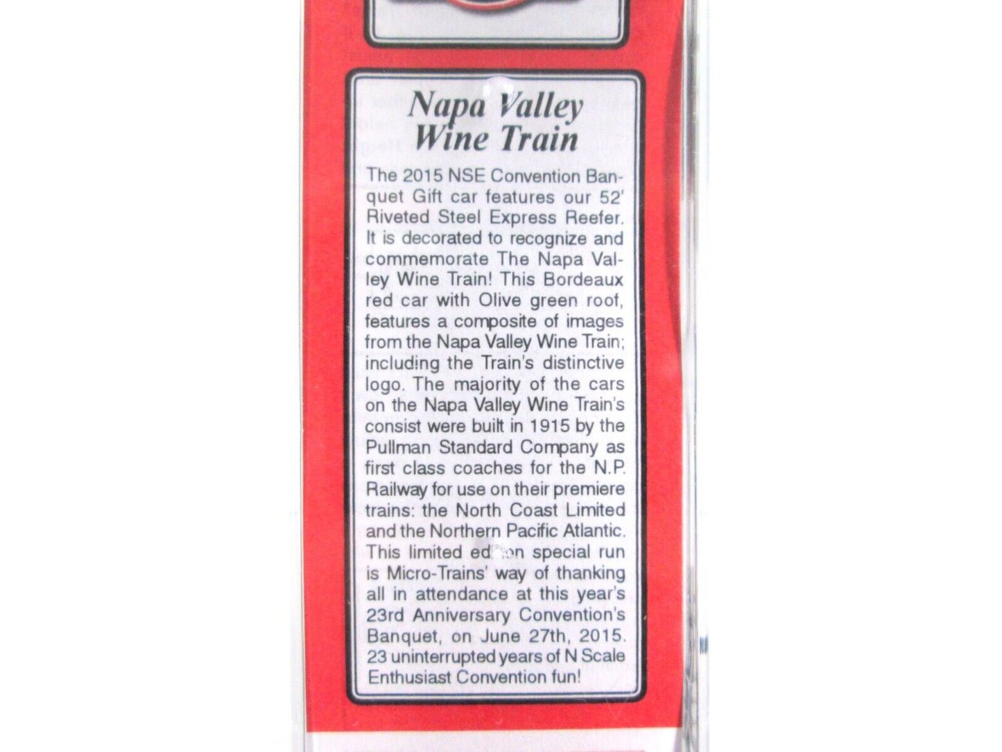 N Scale ***NAPA VALLEY WINE TRAIN*** Express Reefer -Micro Trains Special **RARE