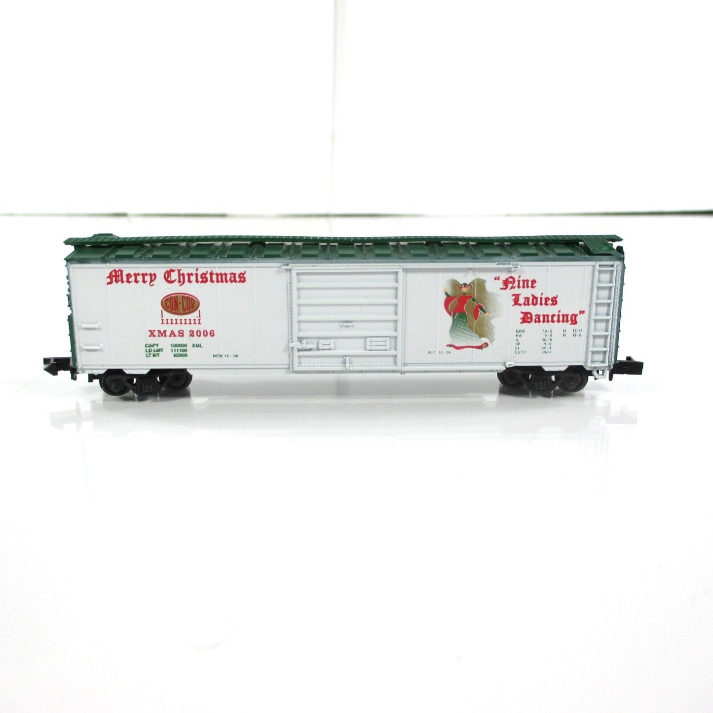 N Scale ***NINE LADIES DANCING*** 12 Days of Christmas Box Car -- Con-Cor 02006N