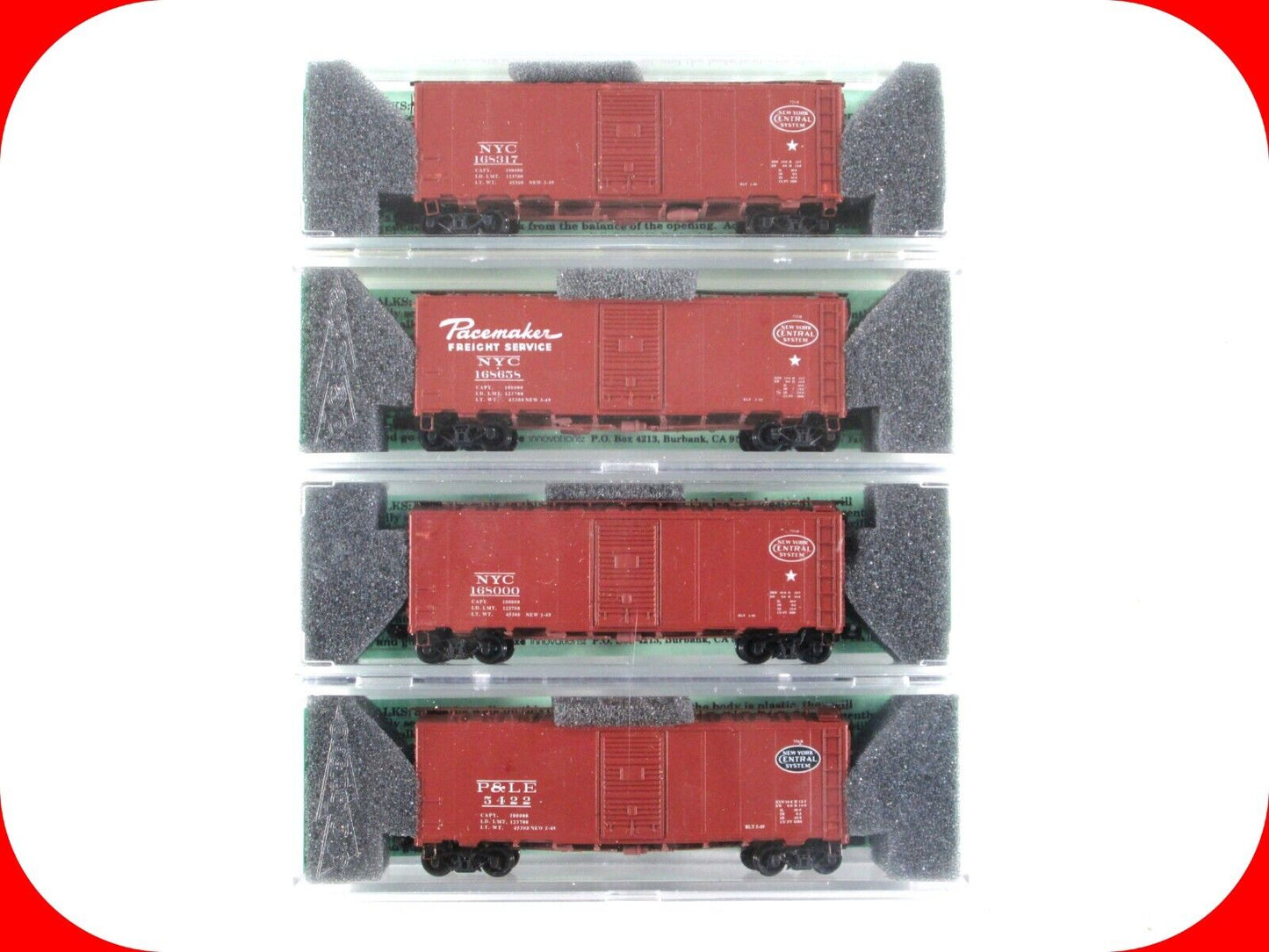 N Scale NEW YORK CENTRAL SYSTEM Set #5422, 168000, 168317, 168658 - DELUXE 14020