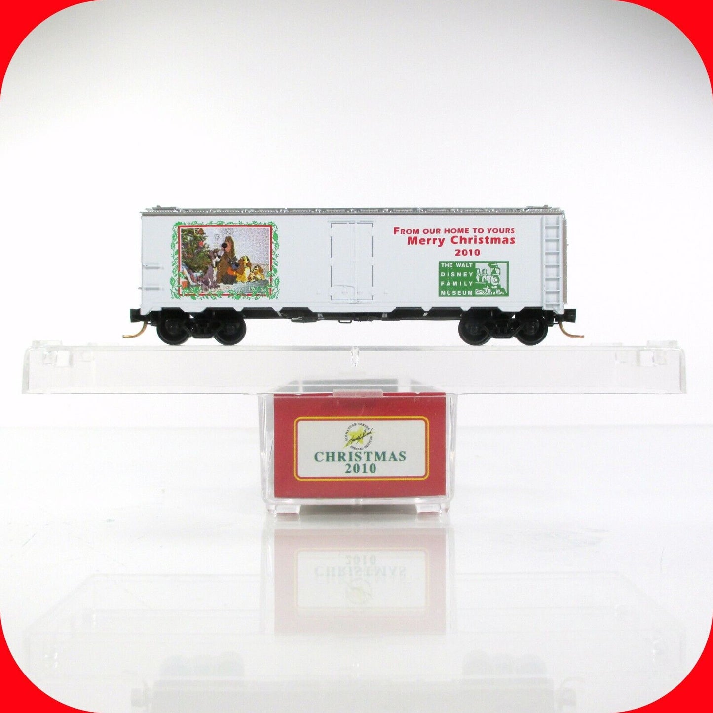 N Scale DISNEY Christmas 2010 LADY TRAMP Box Car Micro Trains / NSC Lowell Smith
