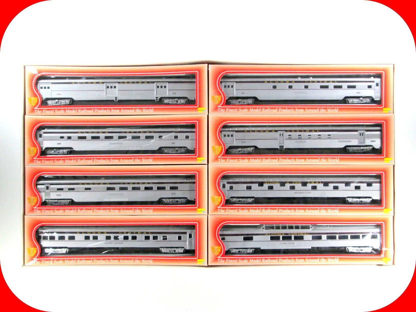HO Scale ALGOMA CENTRAL Corrugated Lightweight Passenger 8-Car Set --- IHC 47768