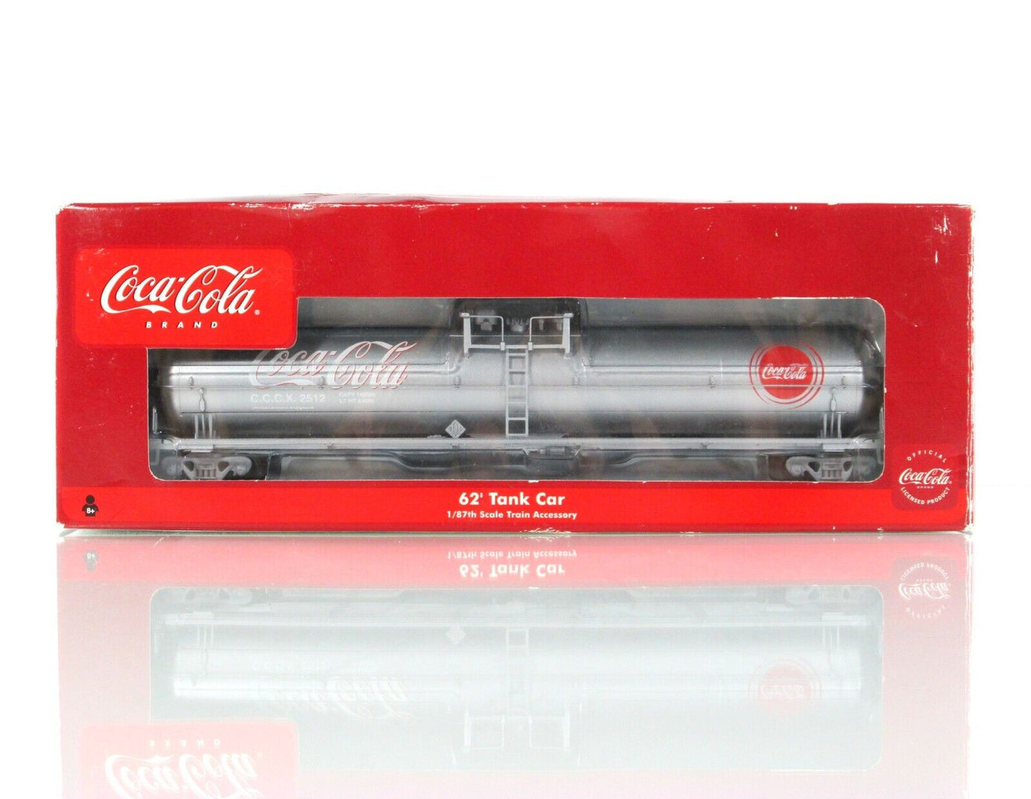 HO Scale ***COCA COLA*** 62' Single Dome Jumbo Tank Car, CCCX 2512 -Athearn 8341