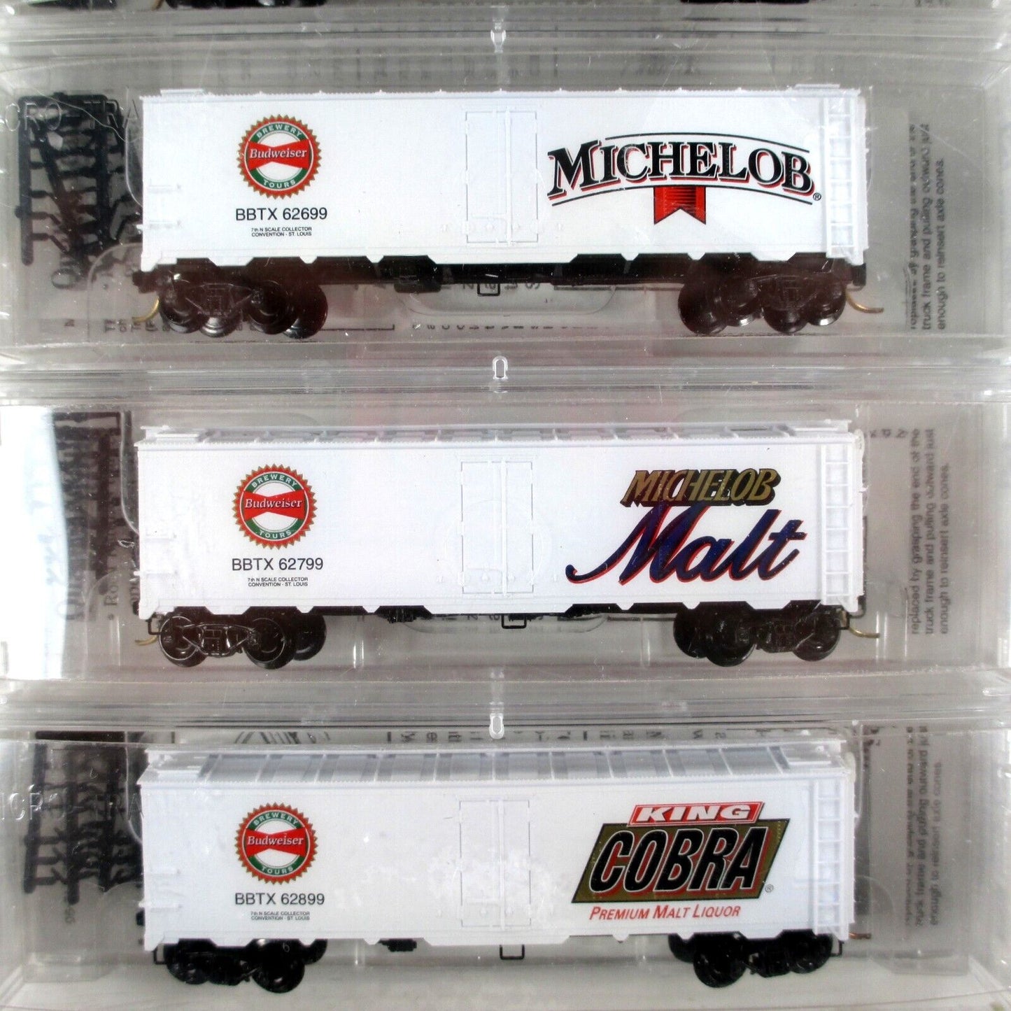 N Scale **BUDWEISER BREWING** 40' Beer Reefer 6-Pack - Micro Trains 1999 Special