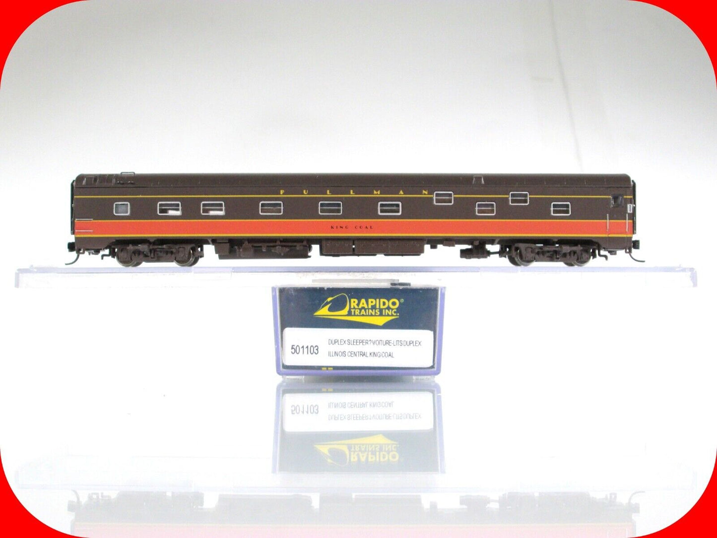 N Scale ILLINOIS CENTRAL *King Coal* Duplex Sleeper Pullman Rapido TRAINS 501103