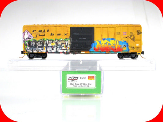 N Scale **RAILBOX GRAFFITI** Box Car #37482 - Micro Trains NSE MTL 17-89 *RARE*