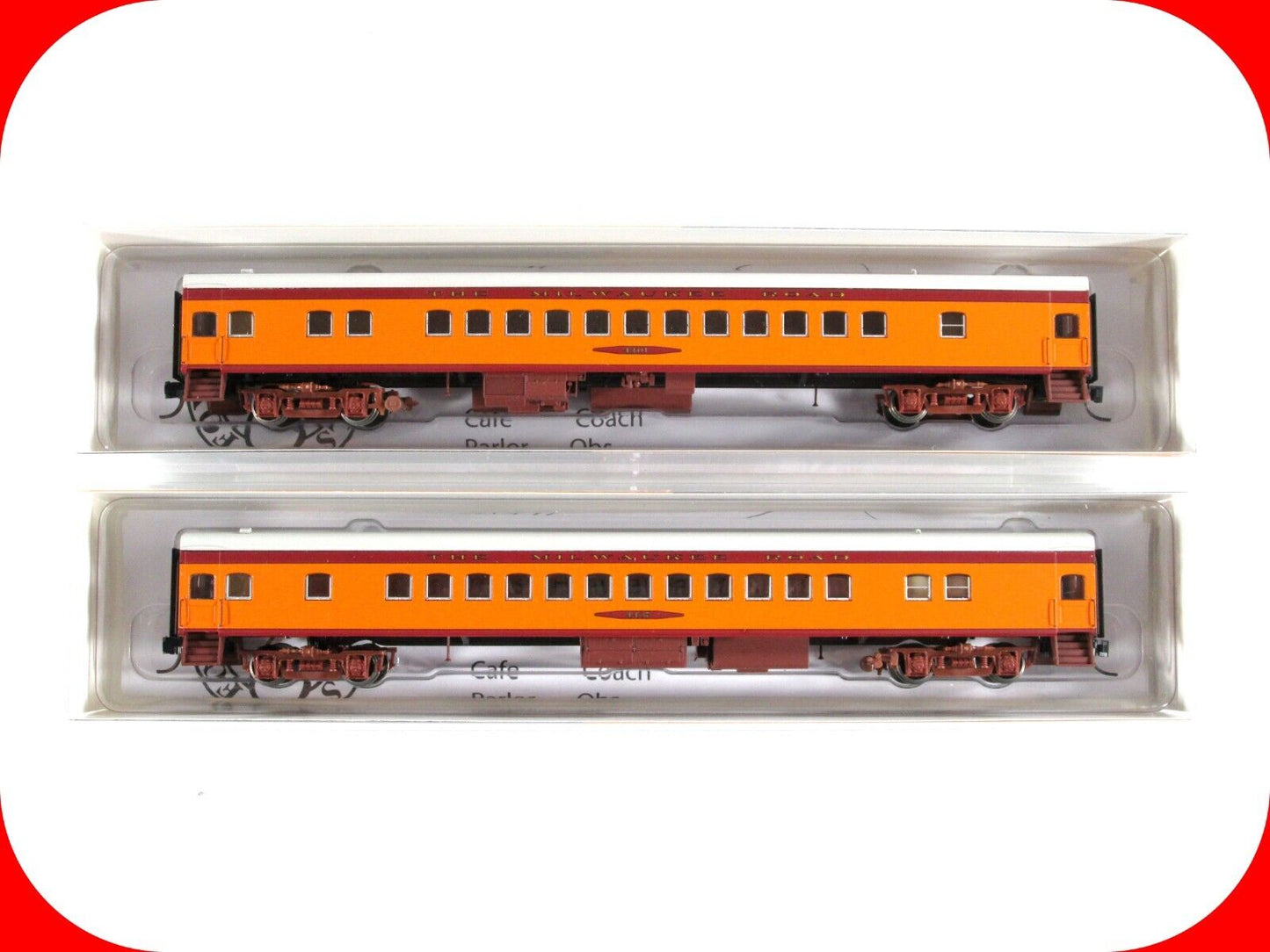 N Scale MILWAUKEE ROAD 1935 HIAWATHA Passenger 2-Car Set #4401, 4437 -FOX VALLEY