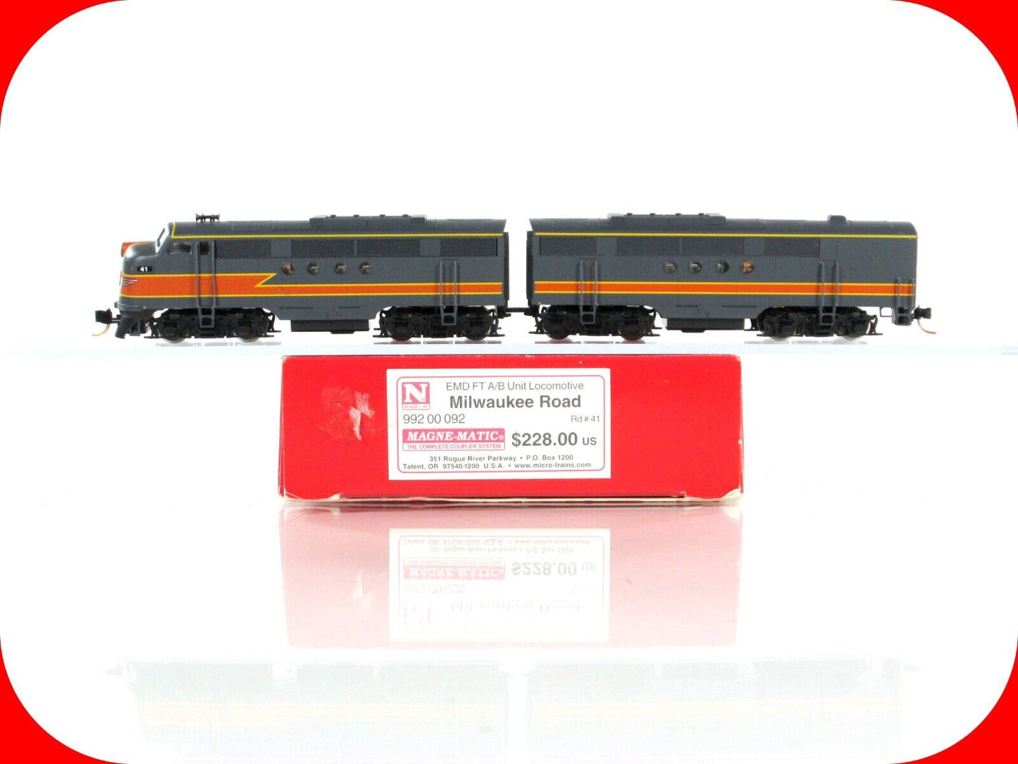 N Scale ***MILWAUKEE ROAD*** EMD FT A/B Set #41 - Micro Trains 99200092, DCC Rdy