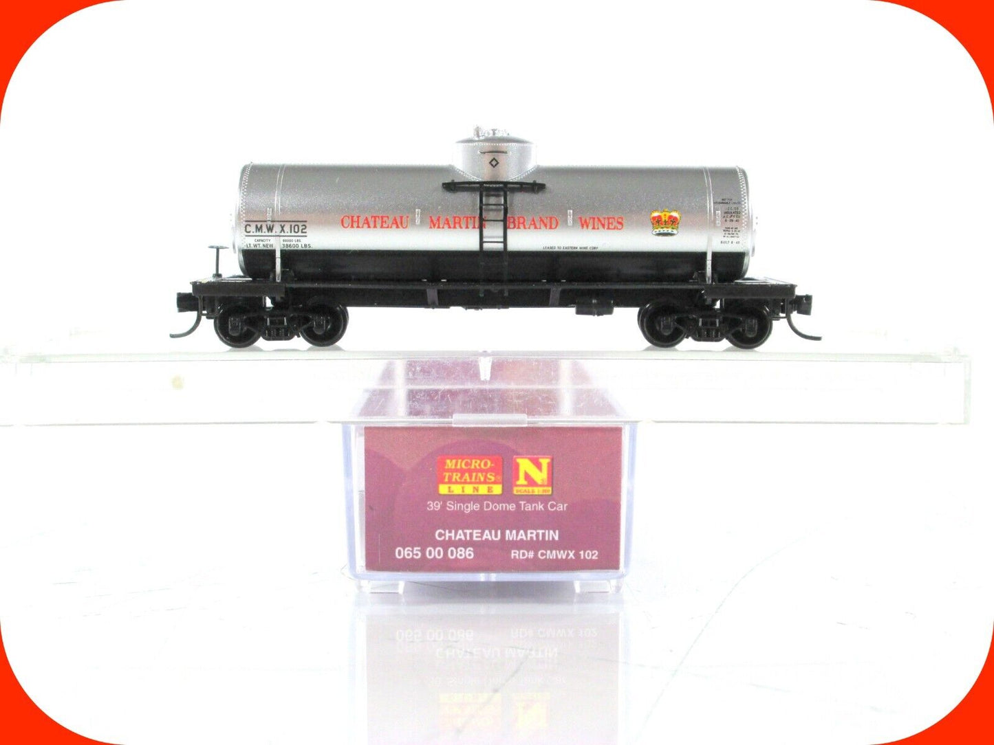 N Scale **CHATEAU MARTIN WINES** Tank Car (Grape-Glass) -- Micro Trains 06500086