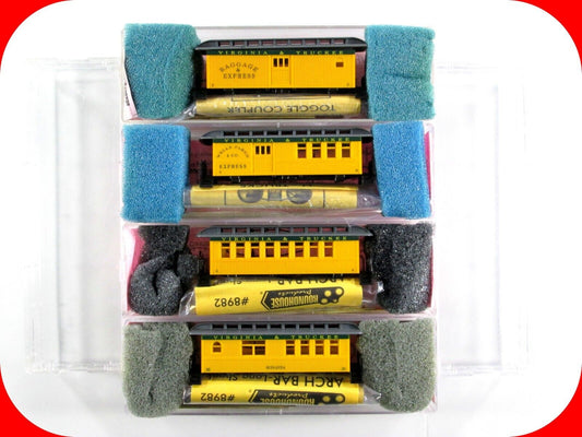 N Scale VIRGINIA & TRUCKEE OVERTON Passenger 4-Car Set - Roundhouse Knuckle Cplr