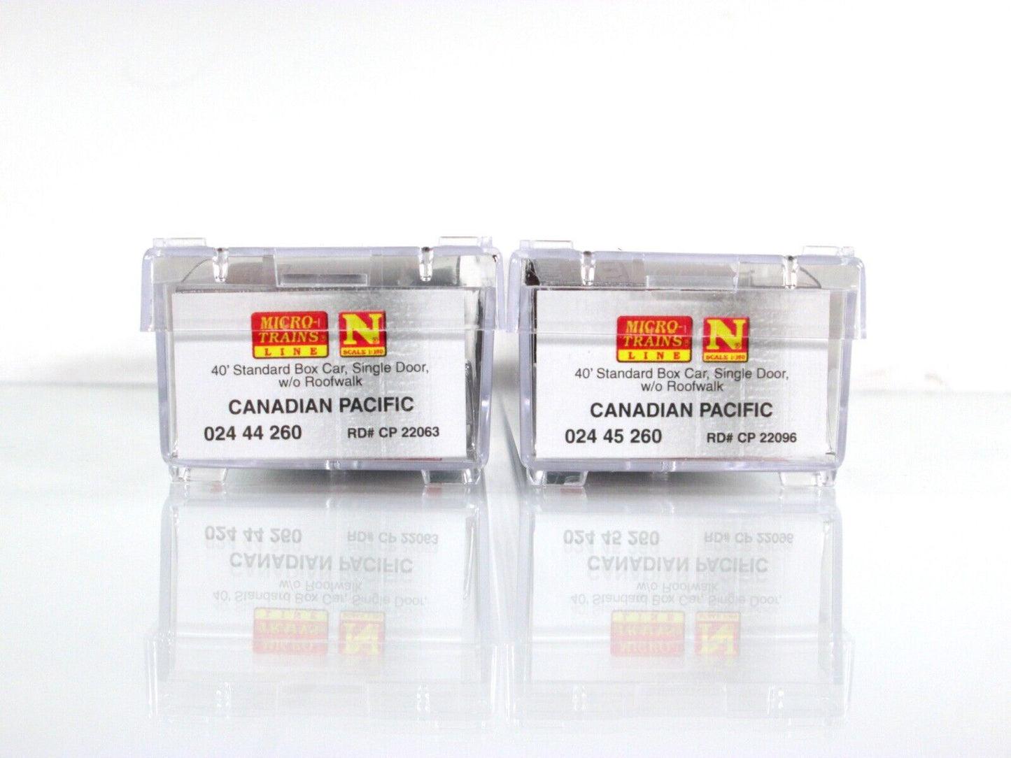 N Scale ***CP RAIL***  Weathered 40' Box Car 2-Pack Set -- Micro Trains 99305990
