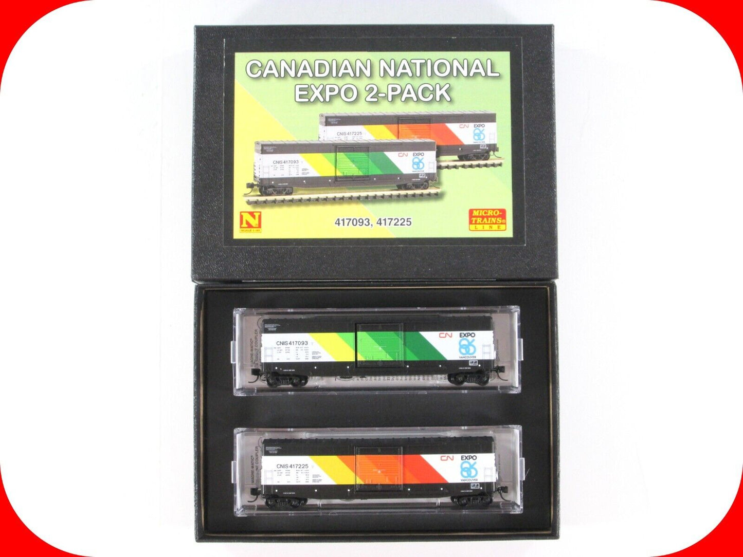N Scale **CANADIAN NATIONAL** EXPO '86 Box Car 2-Set -Micro Trains Special *RARE