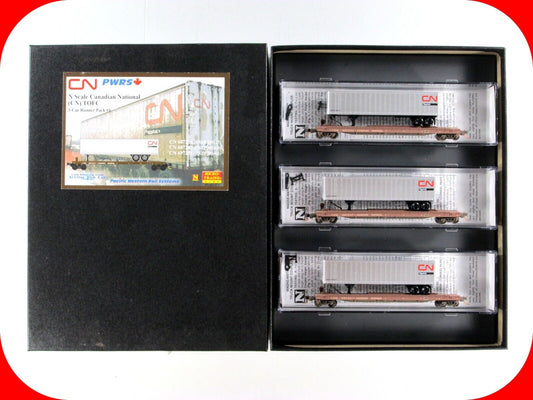 N Scale **CANADIAN NATIONAL** TOFC 3-Pack Set - Micro Trains, PWRS Special *RARE