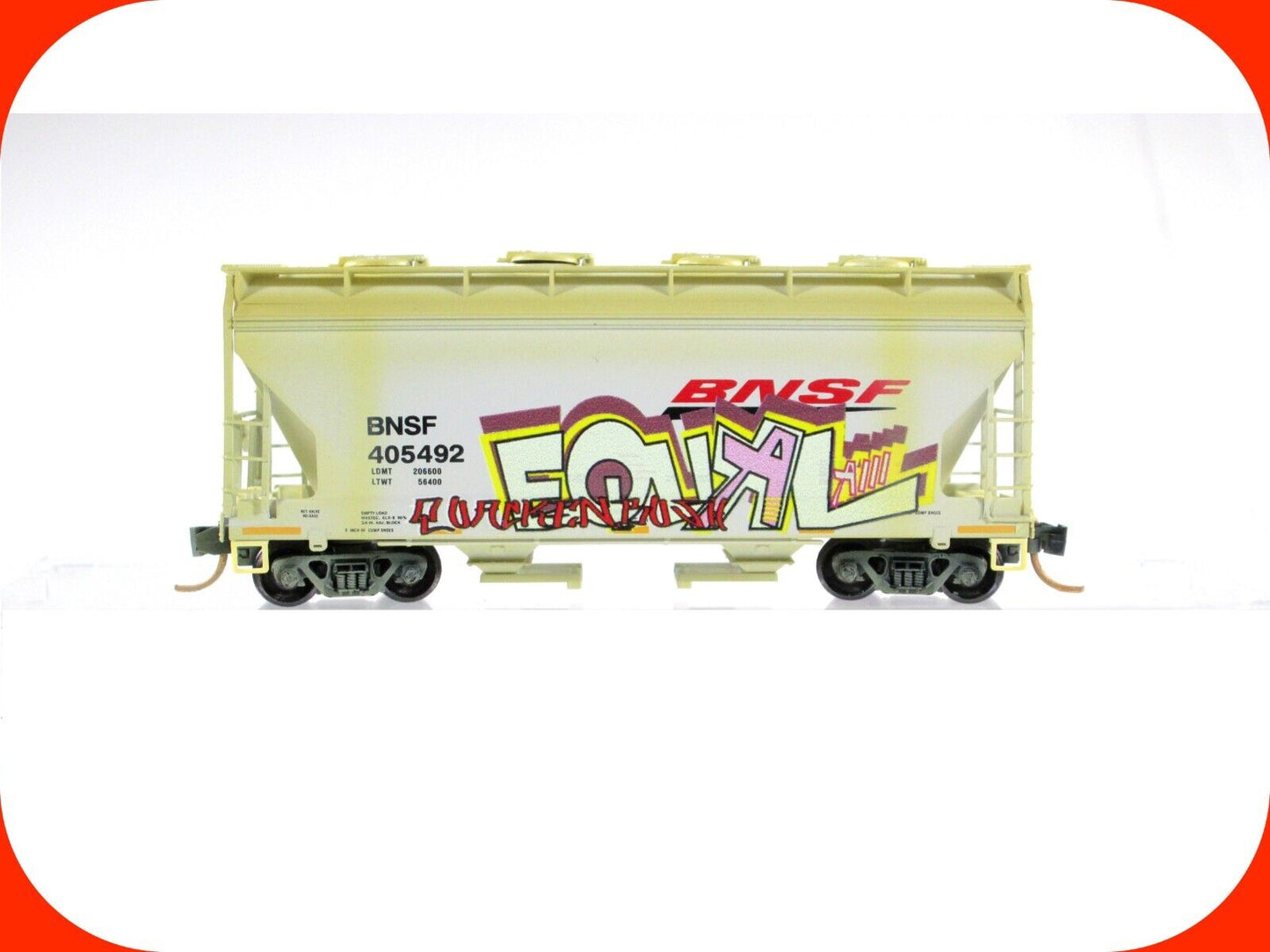 N Scale **BNSF** Weathered & Graffiti ACF Hopper #405492 --Micro Trains 09244280