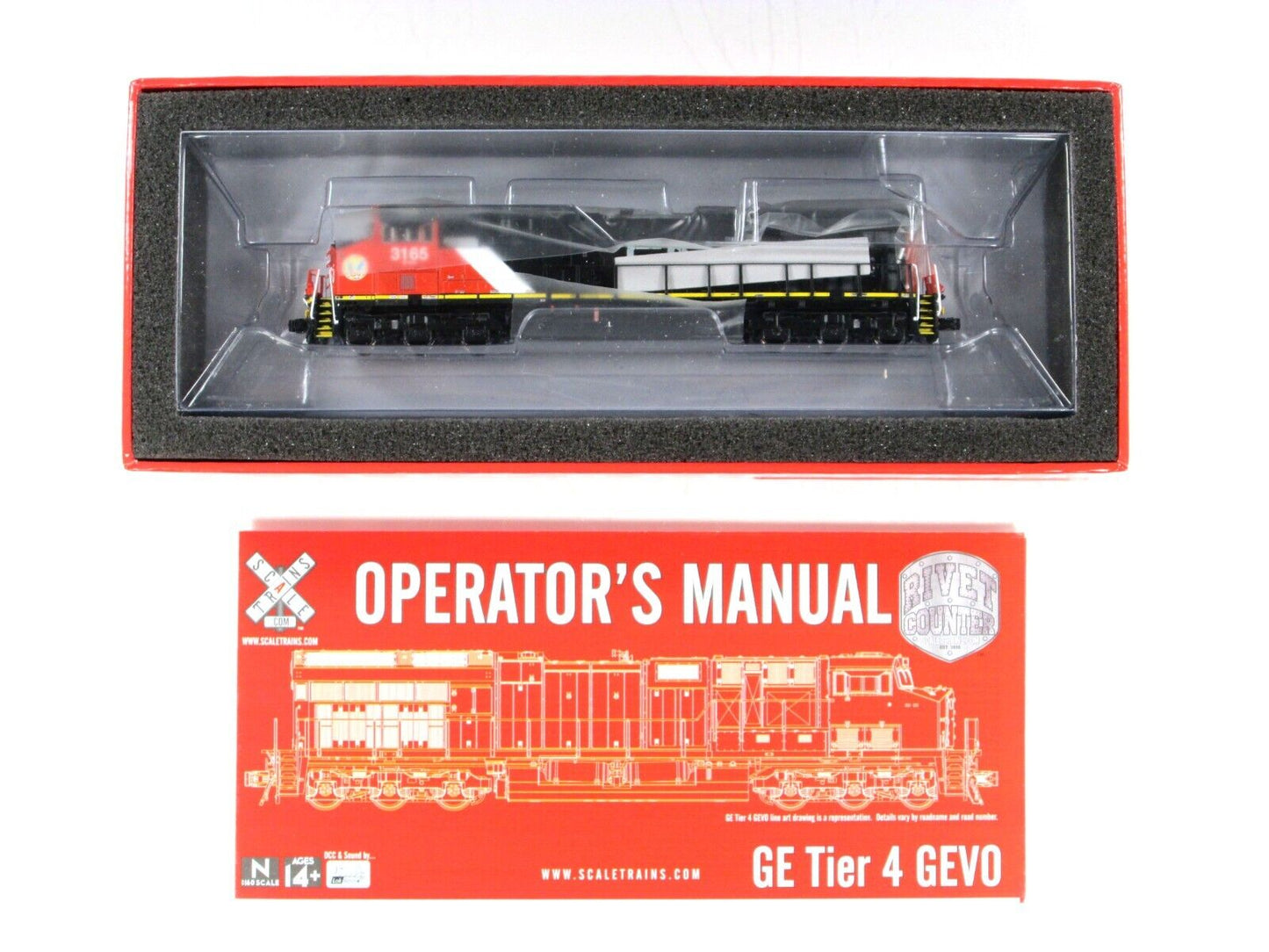N Scale **CANADIAN NATIONAL*** GEVO ET44AC #3165 - ScaleTrains SXT32025, DCC Rdy