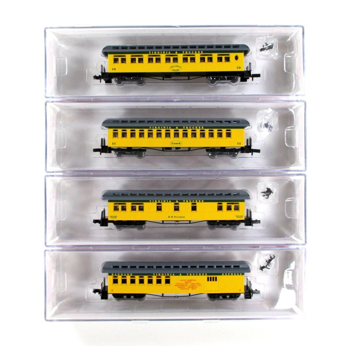 N Scale **VIRGINIA & TRUCKEE** OVERLAND Old Time Passenger Set -Roundhouse 89442