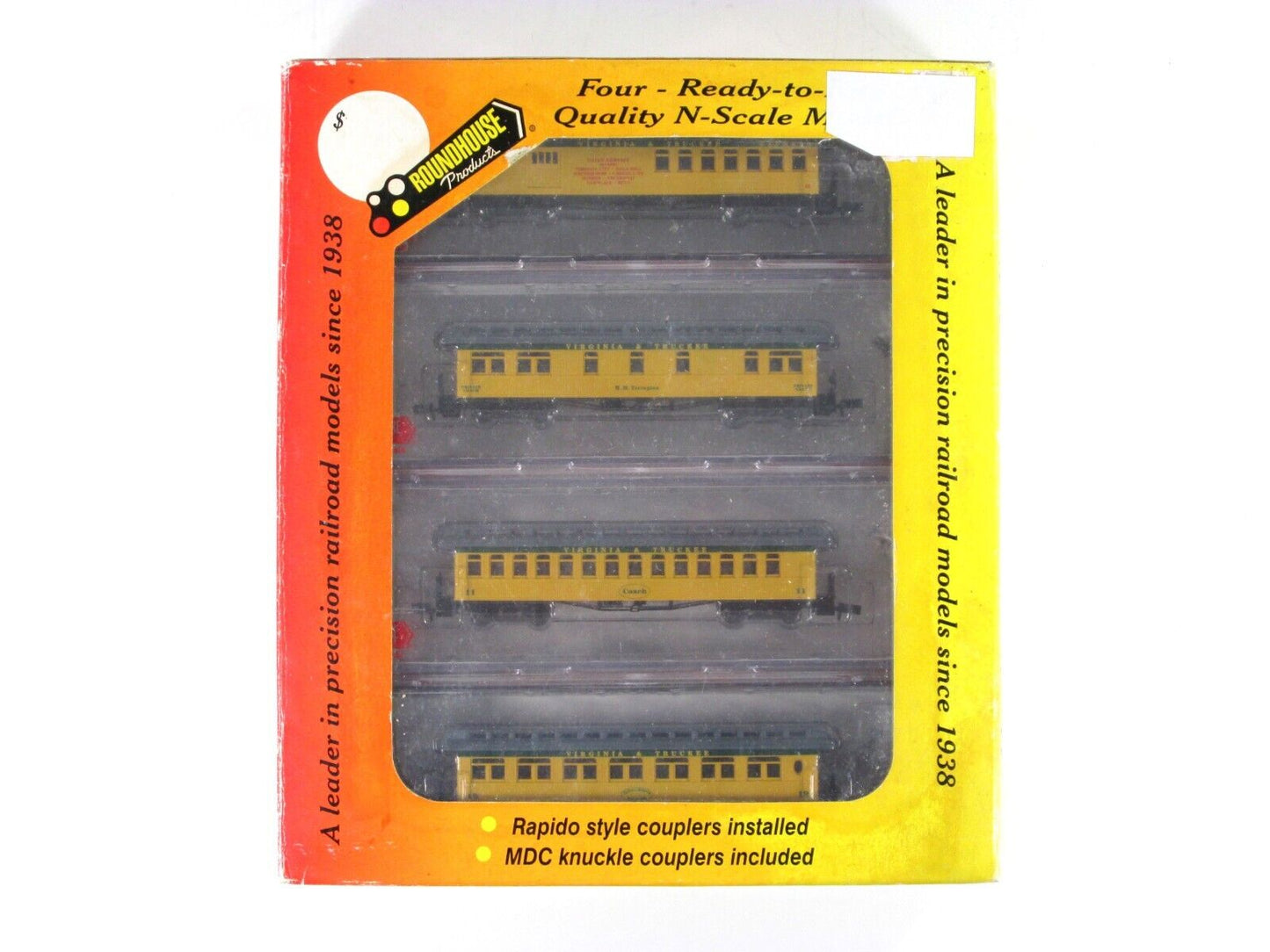 N Scale **VIRGINIA & TRUCKEE** OVERLAND Old Time Passenger Set -Roundhouse 89442