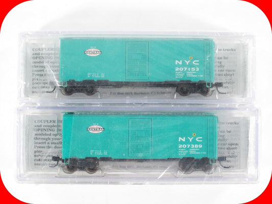 N Scale **NEW YORK CENTRAL** 40' Box Car Set, NYC 207153, 207389 - DELUXE 142802