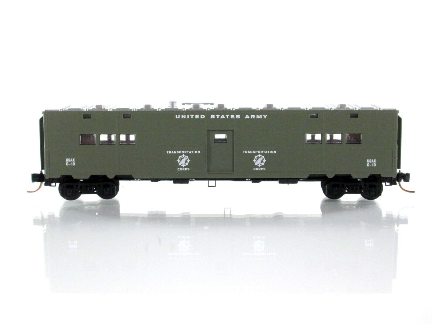 N Scale WWII ***TROOP KITCHEN, SECURITY CAR*** USAX G-10 - Micro Trains 11800040