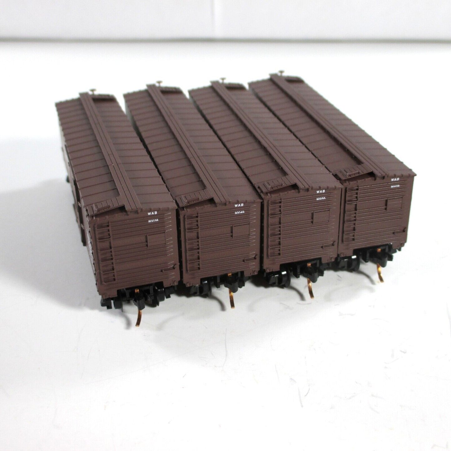 N Scale ***WABASH*** 40' Box Car Runner 4-Pack Set #6  --- Micro Trains 99300006