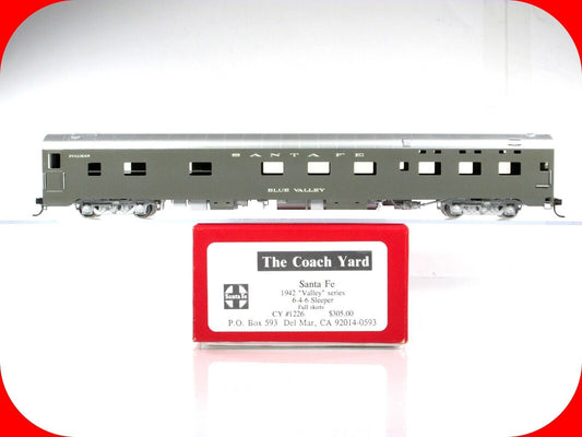 HO Scale BRASS ***Santa Fe 6-4-6 Sleeper -- Blue Valley*** -- Palace Car Company