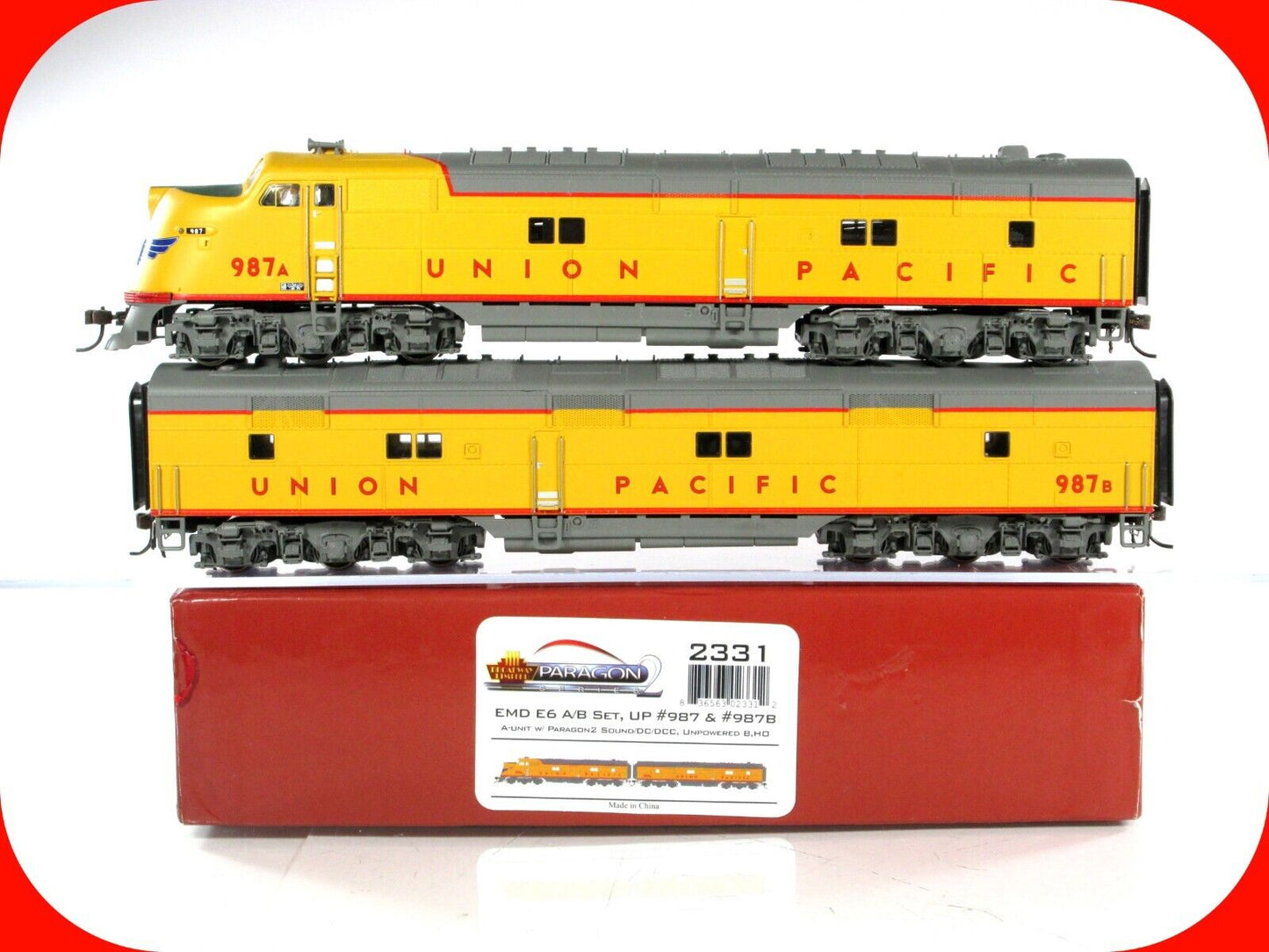 HO Scale ***UNION PACIFIC*** EMD E6 A,B #987 -- Broadway 2331 DCC Paragon2 Sound