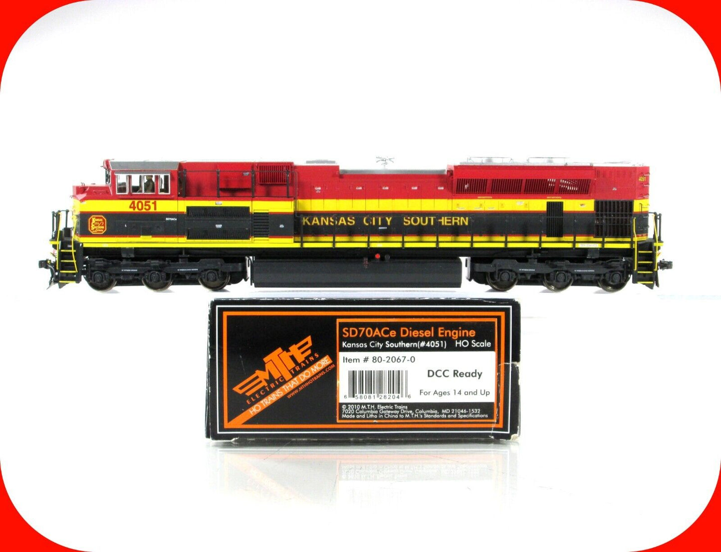 HO Scale ***KANSAS CITY SOUTHERN*** SD70ACe, KCS 4051 ----- MTH 80-2067-1 w/ DCC