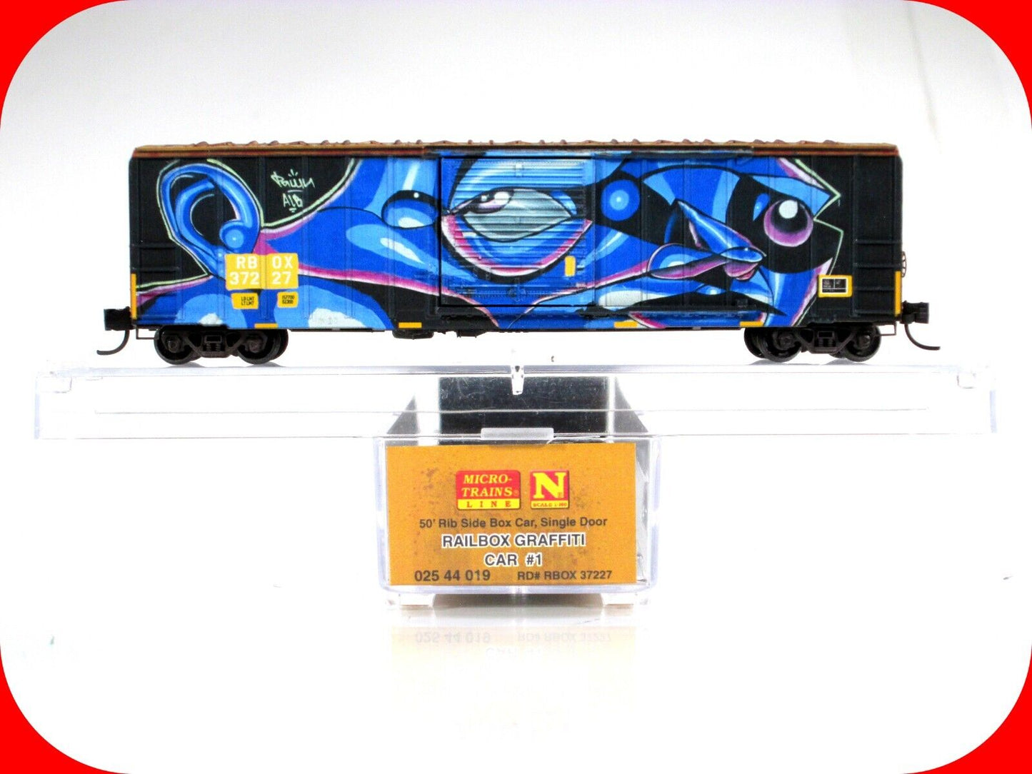 N Scale RAILBOX  *Science Fiction Day**  GRAFFITI Box Car -Micro Trains 02544019