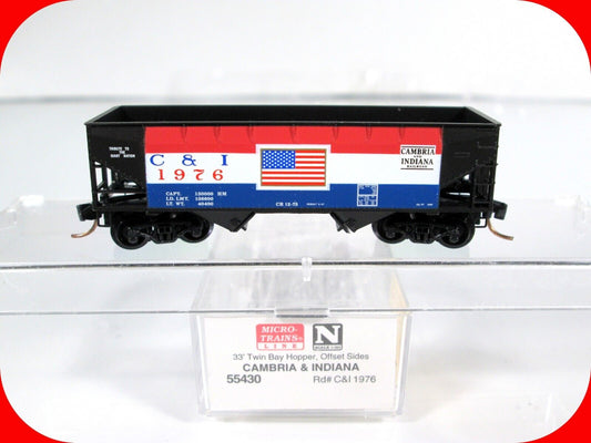 N Scale **Cambria & Indiana** BICENTENNIAL Hopper 1776-1976 - Micro Trains 55430