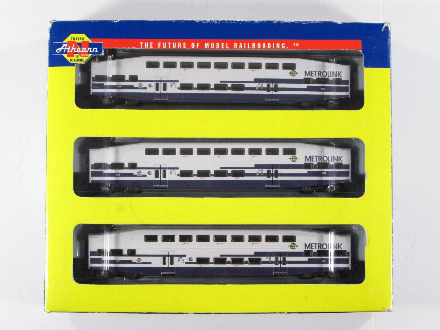 N Scale ***METROLINK*** Bombardier Bi-Level Passenger 3-Pack Set - Athearn 10167