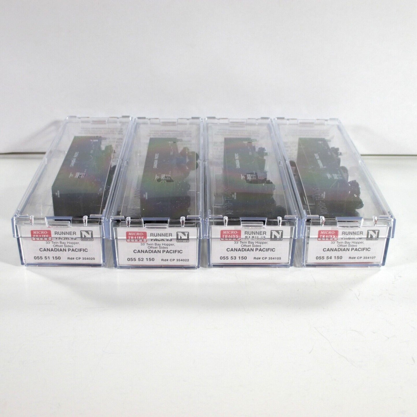 N Scale ***CANADIAN PACIFIC*** Twin Bay Hopper 4-Pack #3 - Micro Trains 99300003