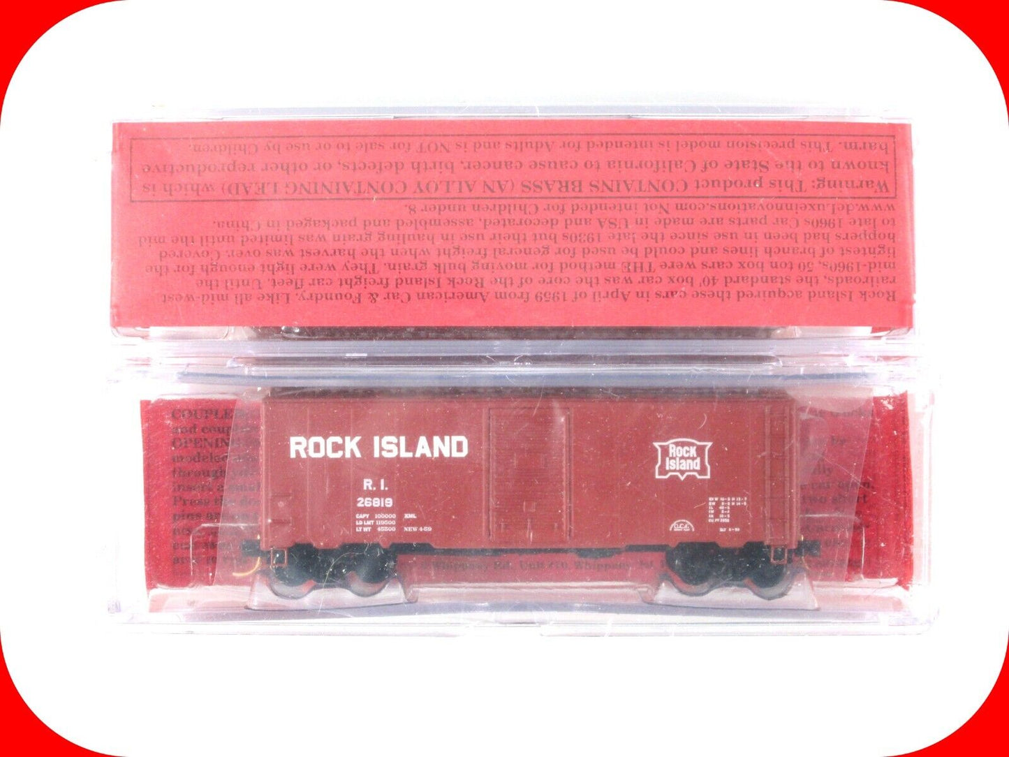 N Scale *ROCK ISLAND* 40' Box Car 2-Pack Set - RI #26685, 26819  - Deluxe 143102