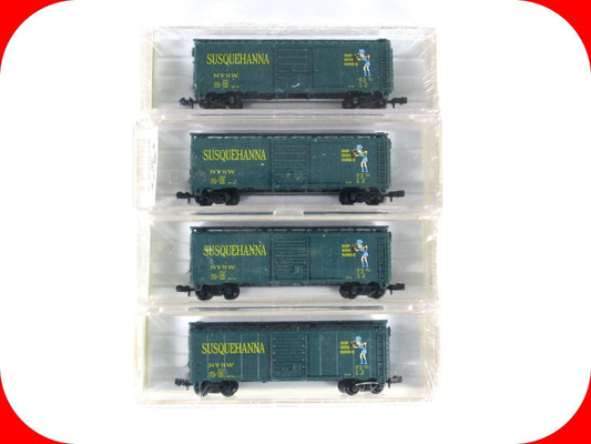N Scale ***SUSQUEHANNA*** 40' Box Car 4-Set - Atlas, Aztec NYSW2306 ***58 of 60*
