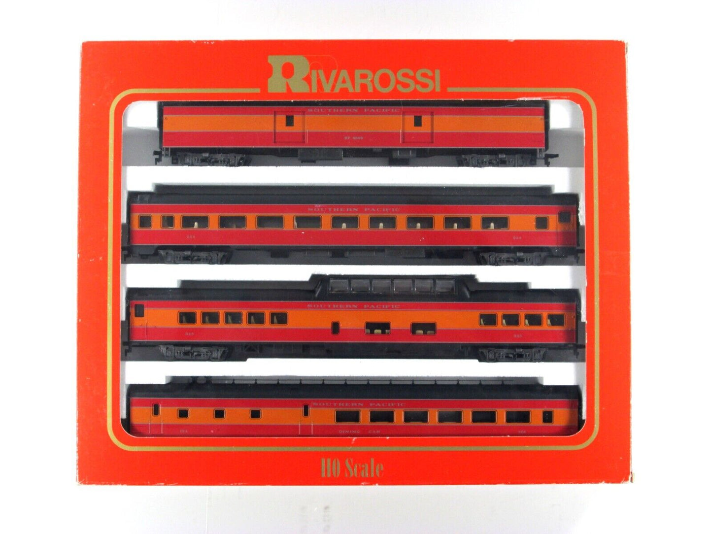 HO Scale ***SOUTHERN PACIFIC DAYLIGHT*** Passenger 4-Car Set A -- Rivarossi 6950