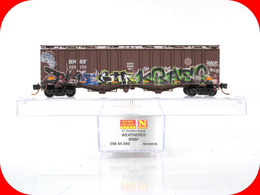 N Scale ***BNSF*** 50' Weathered Airslide Hopper #808196 - Micro Trains 09844040