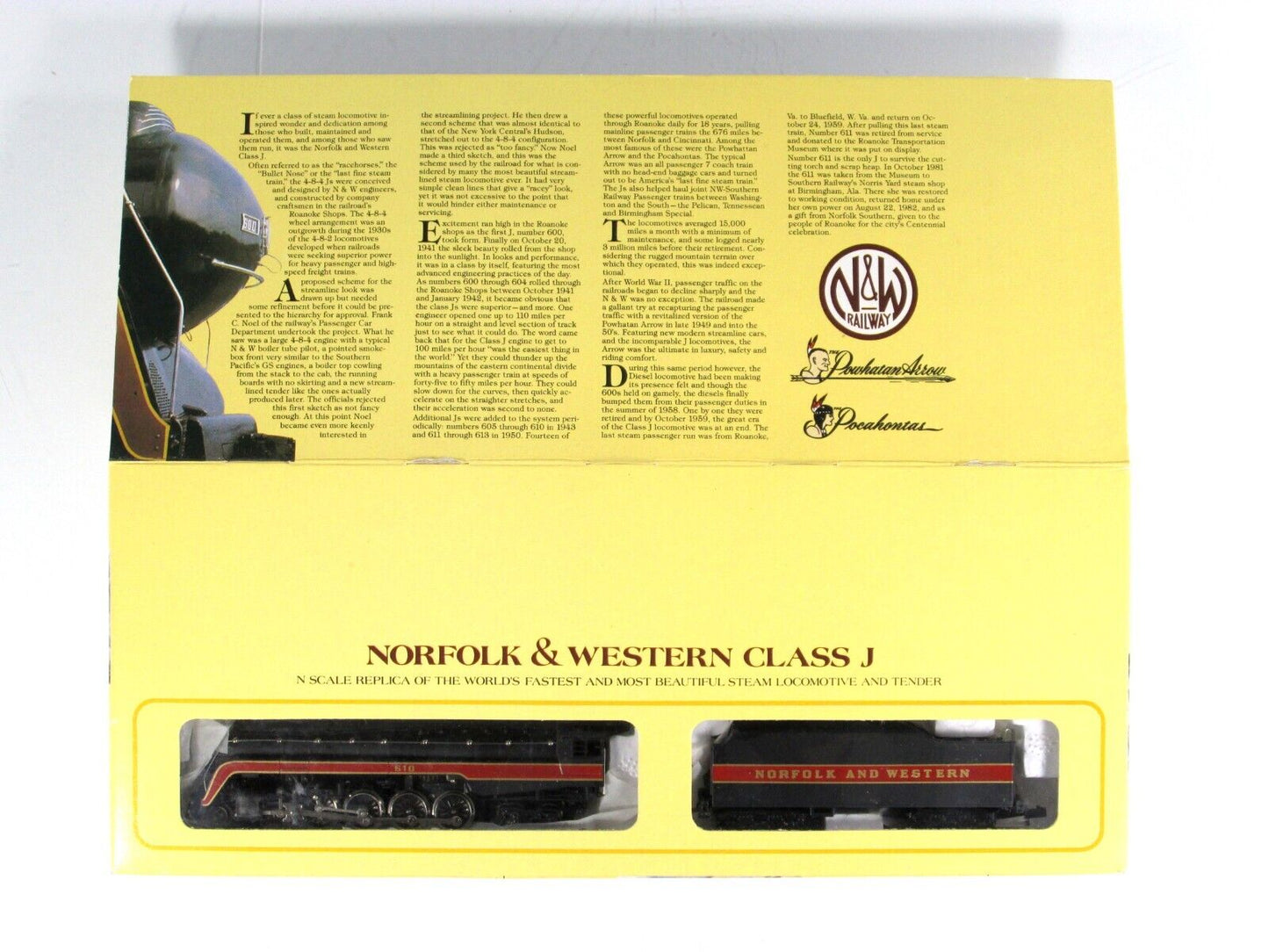 N Scale **NORFOLK & WESTERN** Class J 4-8-4 Locomotive #610 -Bachmann 51-0658-A4