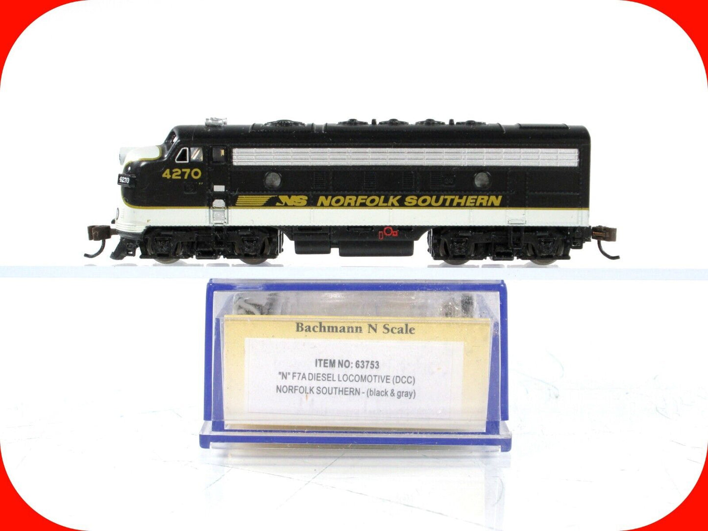 N Scale ***NORFOLK & SOUTHERN*** F7A Locomotive, NS 4270 - Bachmann 63753 w/ DCC