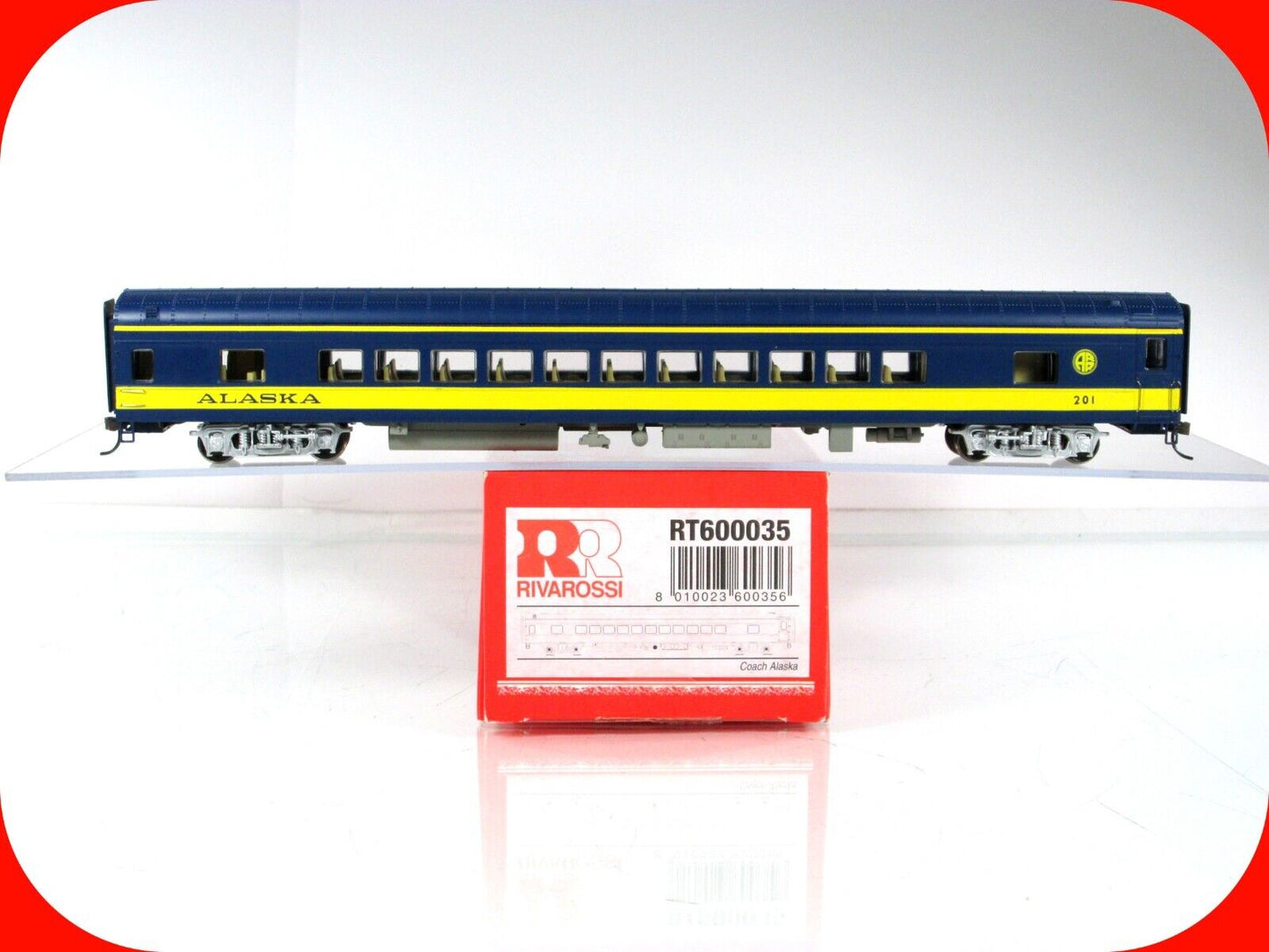 HO Scale ***ALASKA RAILROAD*** Passenger Coach Car #201 ----- Rivarossi RT600035