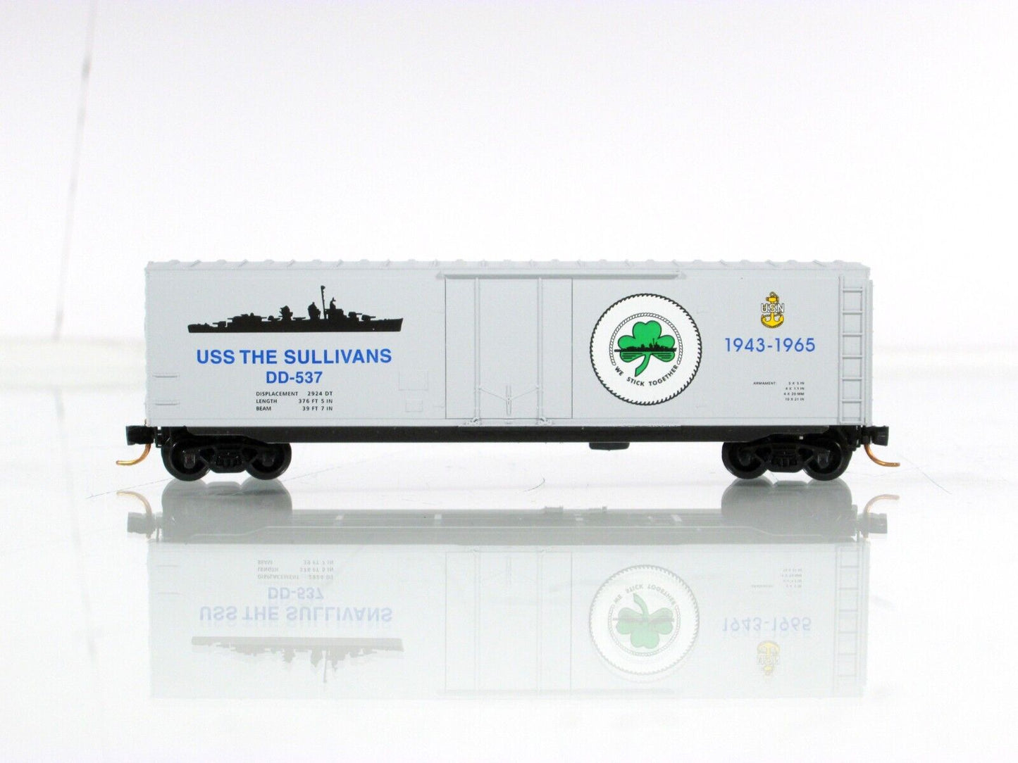 N Scale USS **THE SULLIVANS** US Navy Series 50' Box Car - Micro Trains 03800406