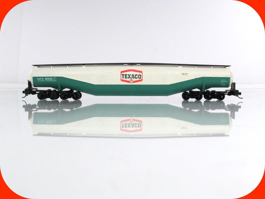 N Scale **TEXACO** 94' Jumbo Tanker, GATX 96502,  Atlas 3112, Micro Trains Cplrs