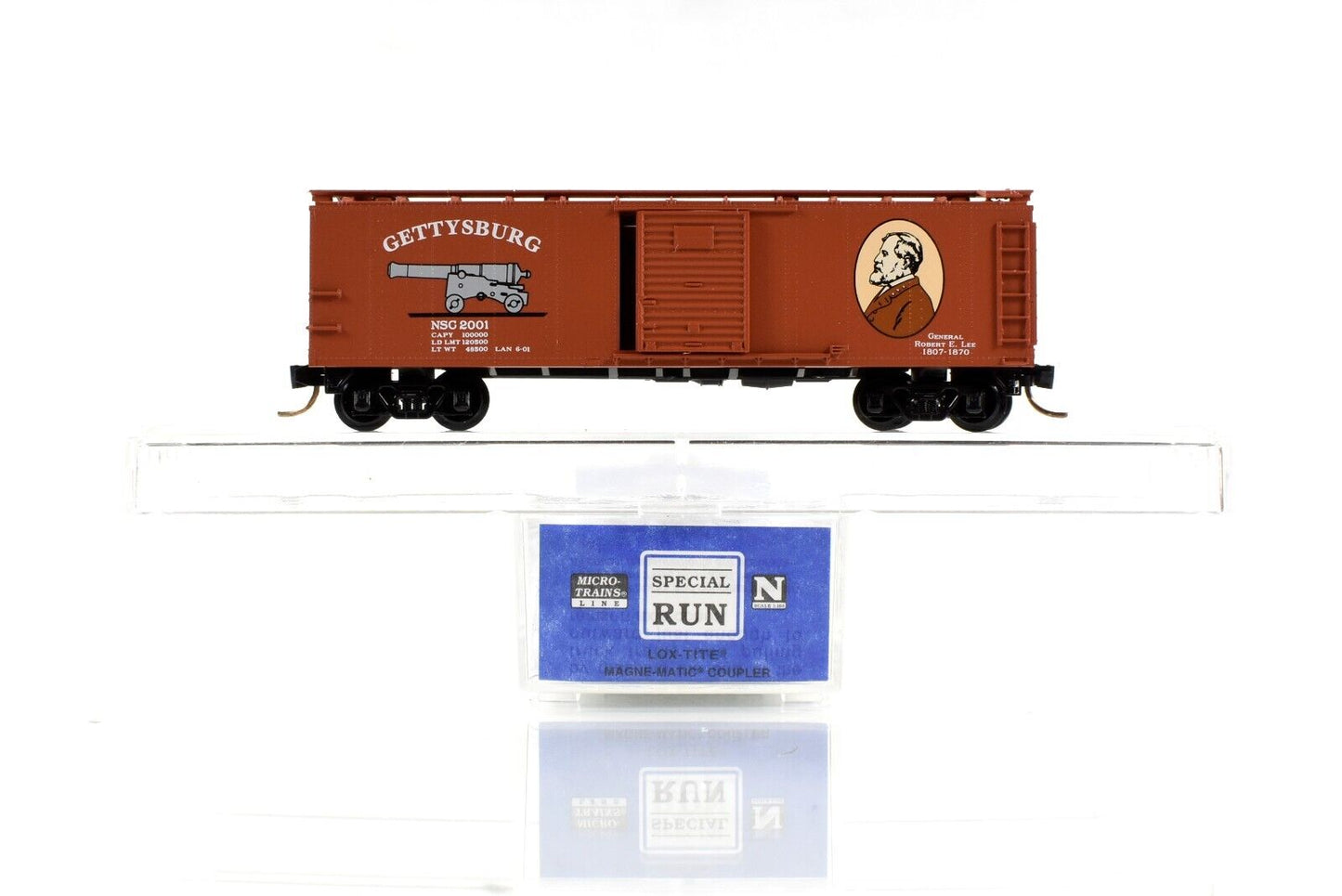 N Scale **GETTYSBURG CIVIL WAR** Box Car - GRANT vs LEE -- Micro Trains Special