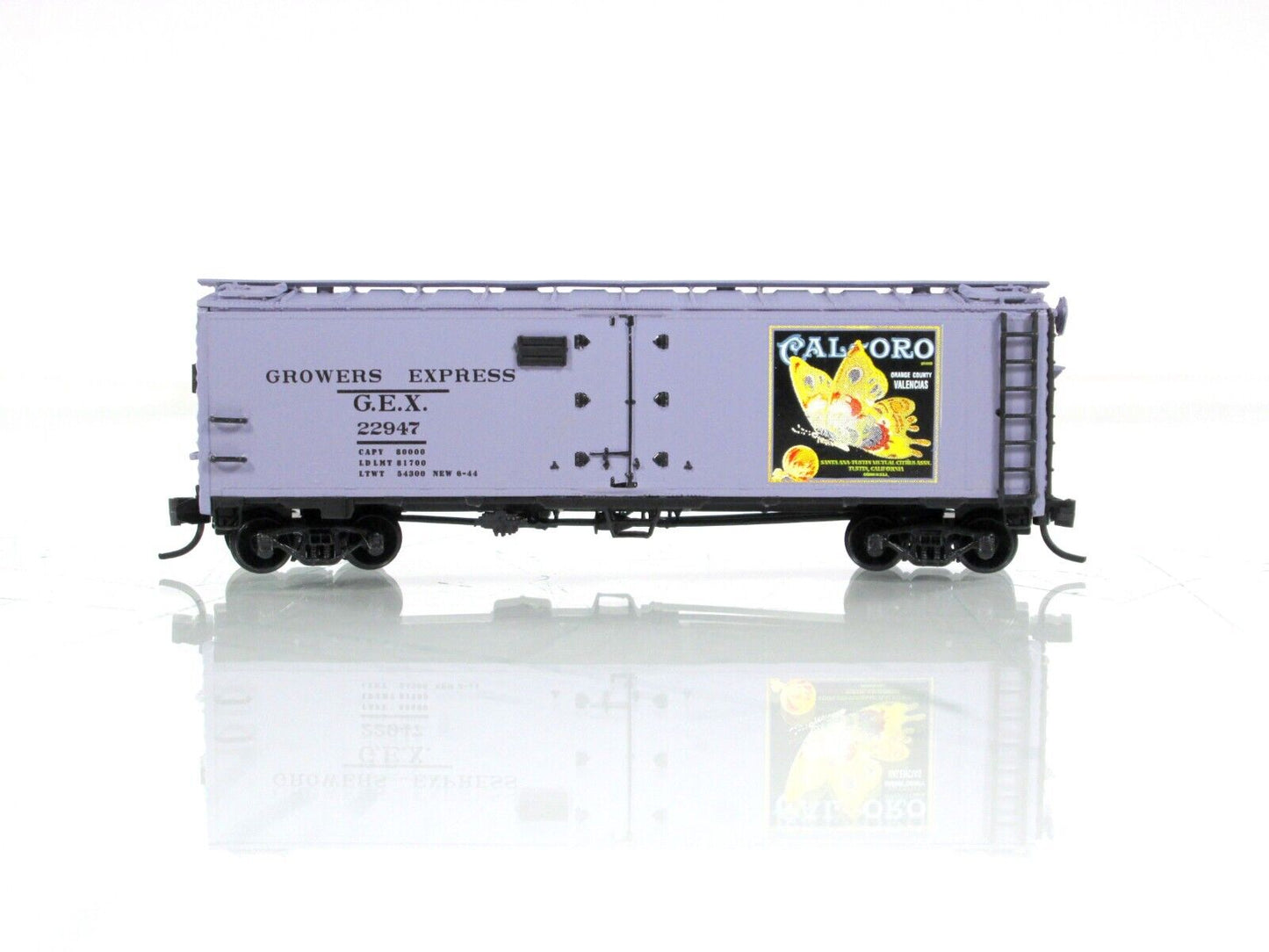 N Scale ***GROWERS EXPRESS, CAL-ORO*** Reefer #22981 -- YesterYear, MTL Couplers