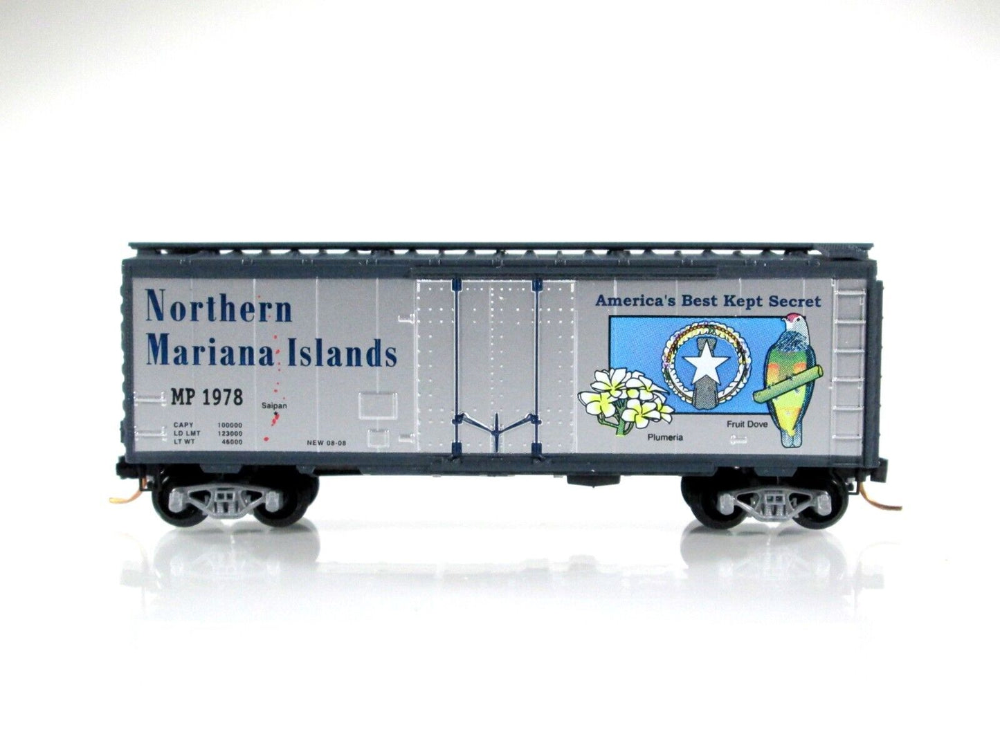 N Scale **NORTHERN MARIANA ISLANDS* Box Car, MP 1978 - Micro Trains Special Run