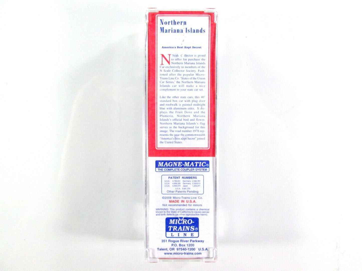 N Scale **NORTHERN MARIANA ISLANDS* Box Car, MP 1978 - Micro Trains Special Run