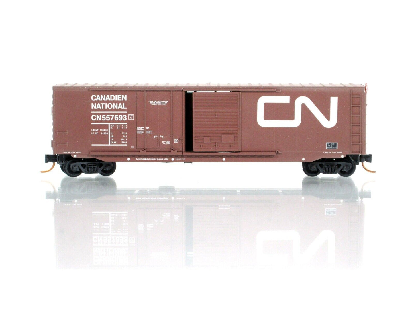 N Scale **CANADIAN NATIONAL* Graffiti 50' Box Car #557693 -Micro Trains 07644010