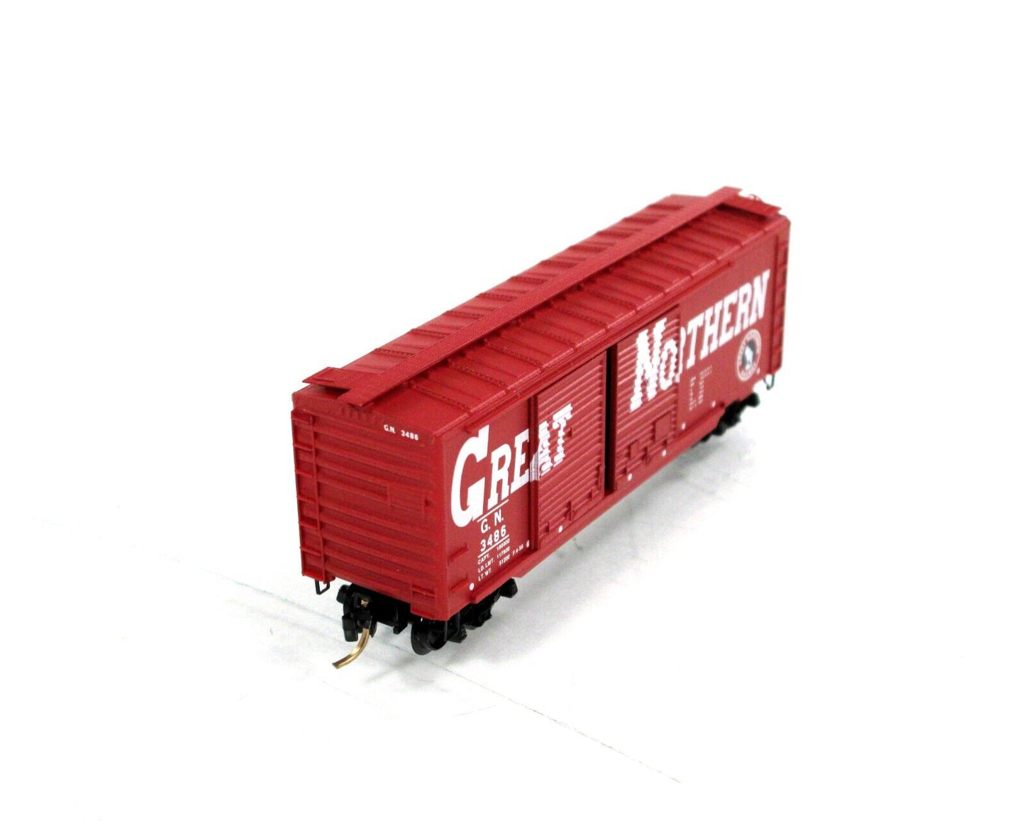 N Scale ***GREAT NORTHERN*** CIRCUS 40' Box Car, GN 3486 ---- Micro Trains 23220