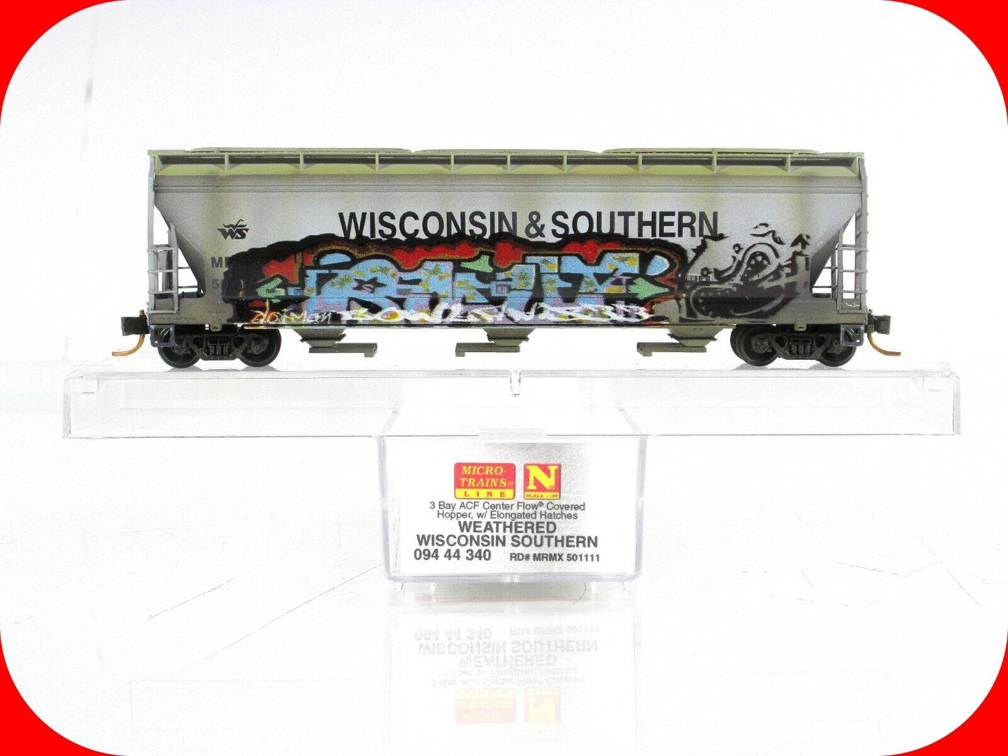 N Scale **WISCONSIN SOUTHERN** Weathered Hopper #501111 -- Micro Trains 09444340