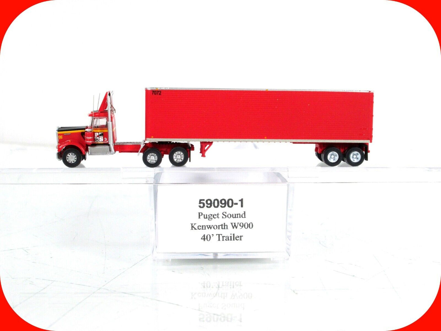 N Scale KENWORTH ***PUGET SOUND*** W900 Tractor, 40' Trailer - Trainworx 59090-1