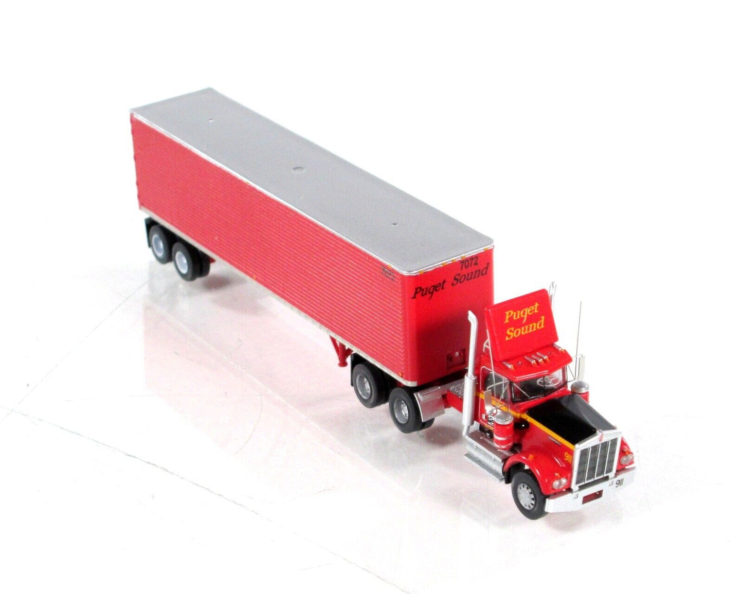 N Scale KENWORTH ***PUGET SOUND*** W900 Tractor, 40' Trailer - Trainworx 59090-1