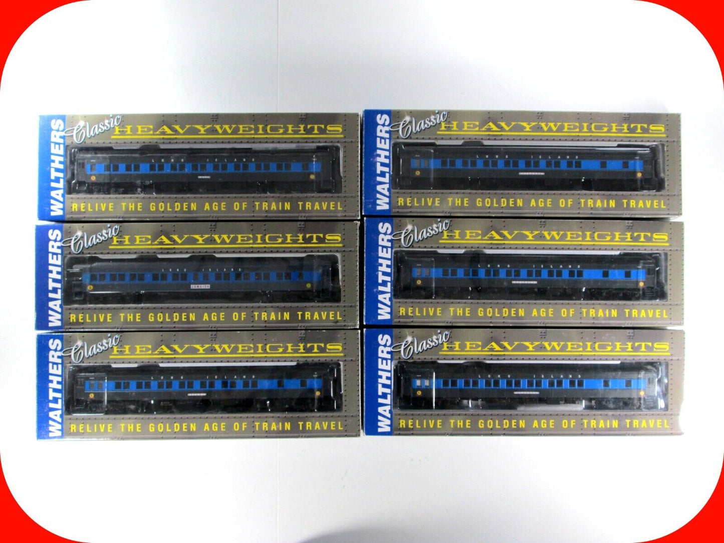 HO Scale ***LONG ISLAND*** Parlor, Observation Passenger Car 6-Pack --- Walthers